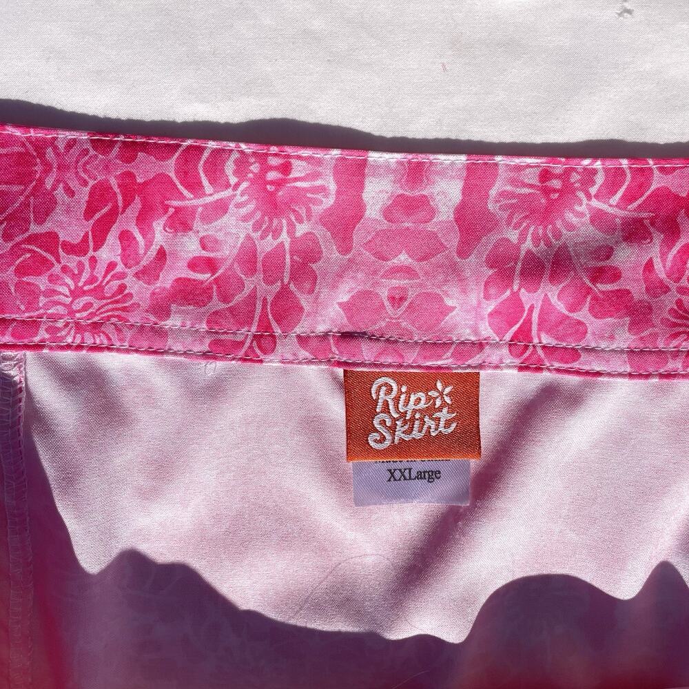 RipSkirt Hawaii Length 3 Wrap Skirt Womens XXL Pink Floral - Picture 5 of 7